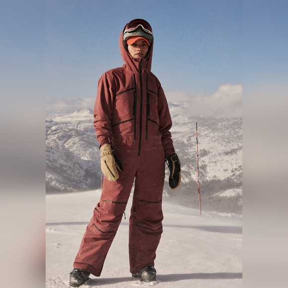 NWT FP Movement Henna Rust Red Inside Edge One Piece Ski Suit S - Picture 4 of 13